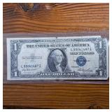 Series 1935-E $1 Silver Certificate :: Circulated :: Blue Seal :: Collectible : Payable to Bearer