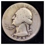 HUGE LOT! Nice Wooden Display case: 90% Silver Mercury Dimes(25) & 90% Silver Quarters(13)