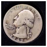 HUGE LOT! Nice Wooden Display case: 90% Silver Mercury Dimes(25) & 90% Silver Quarters(13)