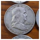 Lot of 9: TRIFECTA! Nice Franklin Half Dollars  3 Sequential Sets from 1961 to 1963 :: WOW!