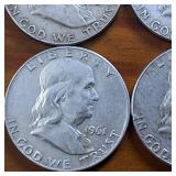 Lot of 9: TRIFECTA! Nice Franklin Half Dollars  3 Sequential Sets from 1961 to 1963 :: WOW!