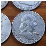 Lot of 9: TRIFECTA! Nice Franklin Half Dollars  3 Sequential Sets from 1961 to 1963 :: WOW!
