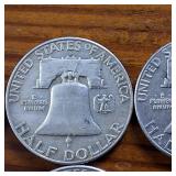 Lot of 9: TRIFECTA! Nice Franklin Half Dollars  3 Sequential Sets from 1961 to 1963 :: WOW!