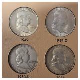 Dansco Ben Franklin Half Dollar COMPLETE Collection in Album :: 1948-1963 Verified :: 90% silver