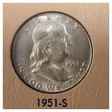 Dansco Ben Franklin Half Dollar COMPLETE Collection in Album :: 1948-1963 Verified :: 90% silver