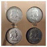 Dansco Ben Franklin Half Dollar COMPLETE Collection in Album :: 1948-1963 Verified :: 90% silver
