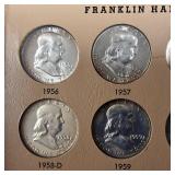 Dansco Ben Franklin Half Dollar COMPLETE Collection in Album :: 1948-1963 Verified :: 90% silver