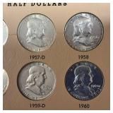 Dansco Ben Franklin Half Dollar COMPLETE Collection in Album :: 1948-1963 Verified :: 90% silver