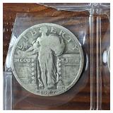 Lot of 6: Very Old 90% Standing Libertty Quarters (various years) $1.5 face value