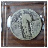 Lot of 6: Very Old 90% Standing Libertty Quarters (various years) $1.5 face value