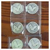 Lot of 6: Very Old 90% Standing Libertty Quarters (various years) $1.5 face value