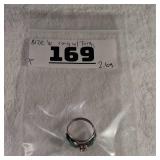 Sterling & Turquoise Ring with Center stone - Size 6  2.6g