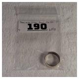 925 Size 12 - 7mm wide - Silver Band Ring - Some signs of wear -  6.82g