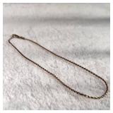 925 Sterling Silver - Italy - Rope Chain - 9 inch bracelet - 1.7g