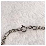 Figaro - 3mm Silver Chain Bracelet - 7 inch - 4.15g