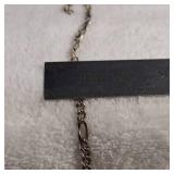 Figaro - 3mm Silver Chain Bracelet - 7 inch - 4.15g