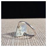 Turquoise and Red Coral - RVB Mark - Size 8 - Native American - Zuni Style Inlay - 2.6g