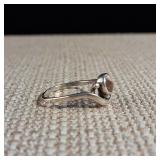 Perfect Halves - Natural [Solid] Stone - Sterling Silver Ring - Size 5 - 1.5g - Yin Yang