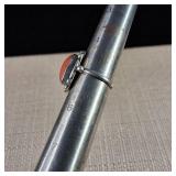 Vintage - Coral "800" - (80% Silver) Ring - Size 5 - 3.1g