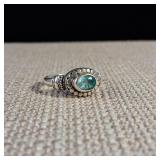 Aquamarine - Sterling Silver Ring - Size 7 - MARCH Birthstone - .925 - Turkish Made  3.9g