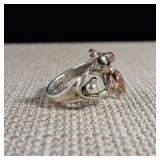 Abstract - Sunstone - Sterling Silver Ring - Size 8 - 5.6g  Nice!