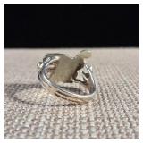 Abstract - Sunstone - Sterling Silver Ring - Size 8 - 5.6g  Nice!