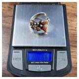 Abstract - Sunstone - Sterling Silver Ring - Size 8 - 5.6g  Nice!