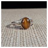Tiger Eye! - Sterling Silver Ring - Size 9.5 - 2.5g