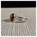 Tiger Eye! - Sterling Silver Ring - Size 9.5 - 2.5g