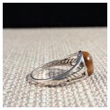 Tiger Eye! - Sterling Silver Ring - Size 9.5 - 2.5g