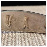 Silver Hinged Cuff Bracelet - Taxco Mexico - Abalone inlay - Butterflies & Flower - 12.9g