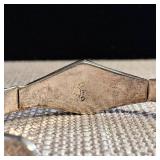 Sterling Silver Cuff Bracelet - Taxco Mexico - .925 and Onyx  17.3g