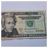 Star Note:  2017 Series :: $20 Federal Reserve Note :: Collectible