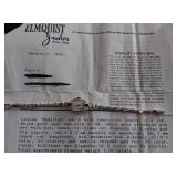 14K White Gold - Vintage "Lady Hamilton" Cocktail Wristwatch Featuring Sapphires and Diamonds - Elegant 22 Jewel - 6 brilliant diamonds (real) - 17.83g total weight