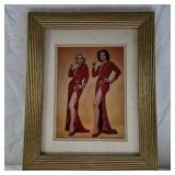 Framed Print – Twin Figures in Red Sequined Gowns