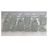 Vintage Crystal Cordial Glasses – Diamond and Fan Pattern