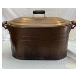 Vintage Copper Tub with Lid