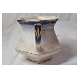Vintage Porcelain Creamer – Blue Rim with Gold Accents Erling Krage Norway