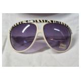 Vintage Sunglasses – Zebra Print with UV400 Protection