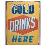 Canvas Sign – Cold Drinks Here