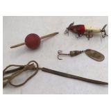 Vintage Fishing Lures and Bobber Lot