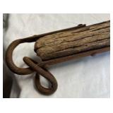 Vintage Wooden Neck Yoke with Iron Hardware