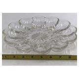 Vintage Clear Glass Deviled Egg Dish