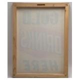 Canvas Sign – Cold Drinks Here