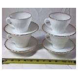 Vintage Anchor Hocking Fire-King Milk Glass Dinnerware Set