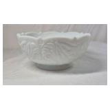 Fenton Milk Glass Bowls – Ruffled and Grape Pattern