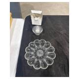 Glass Egg Plate & Votive