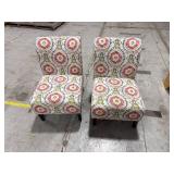 Pair Upholstered Slipper Chairs