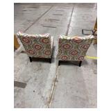 Pair Upholstered Slipper Chairs