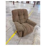 Brown Upholstered Recliner Chair